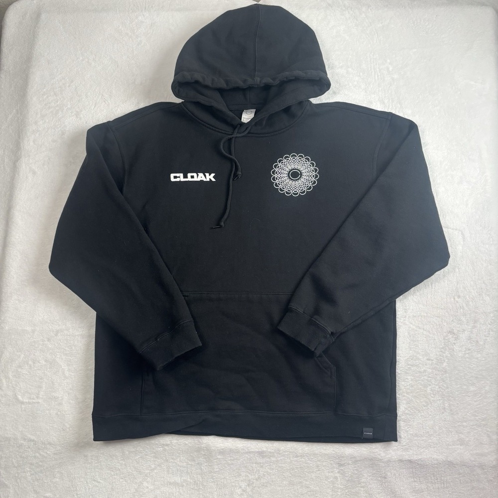 Cloak Hidden In Plain Sight Black Pullover Long Sleeve Fleece Hoodie Men's XL
